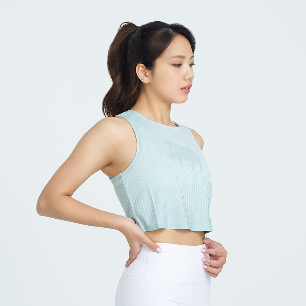 托瑪斯短版緹花背心 (浪花綠麻花)