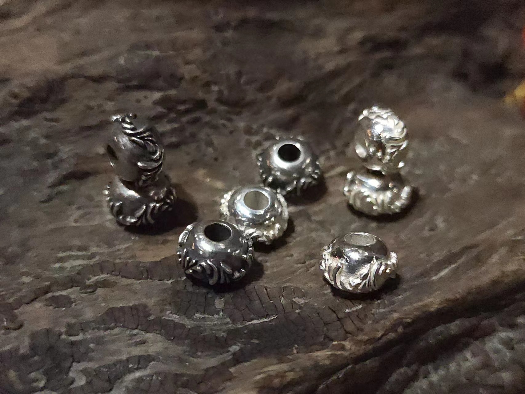 Black Venom Jewelry- Freedom & Prayer 純銀浪紋珠 。