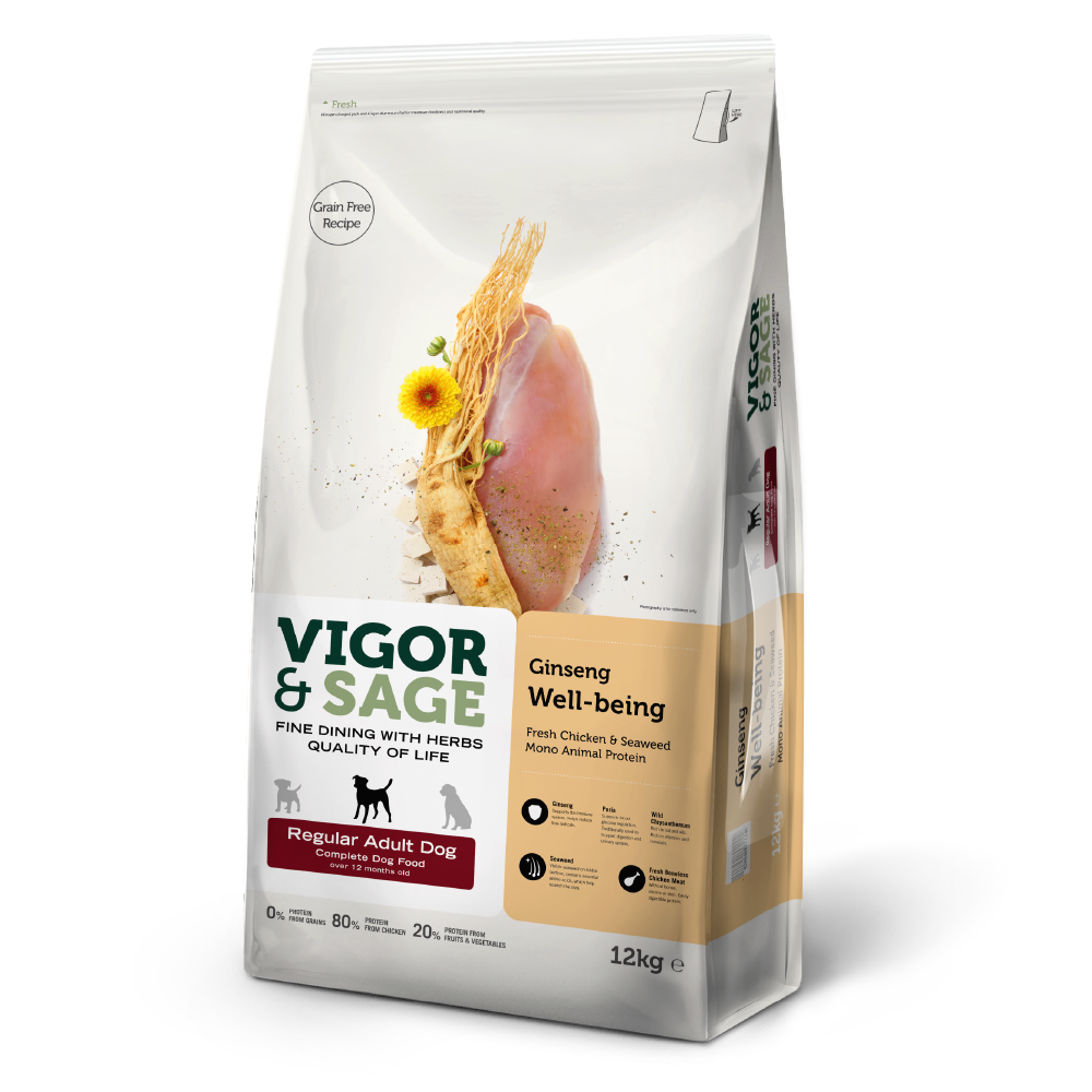 Vigor&Sage | 人參健體全犬種成犬糧 12kg (VS-17134)