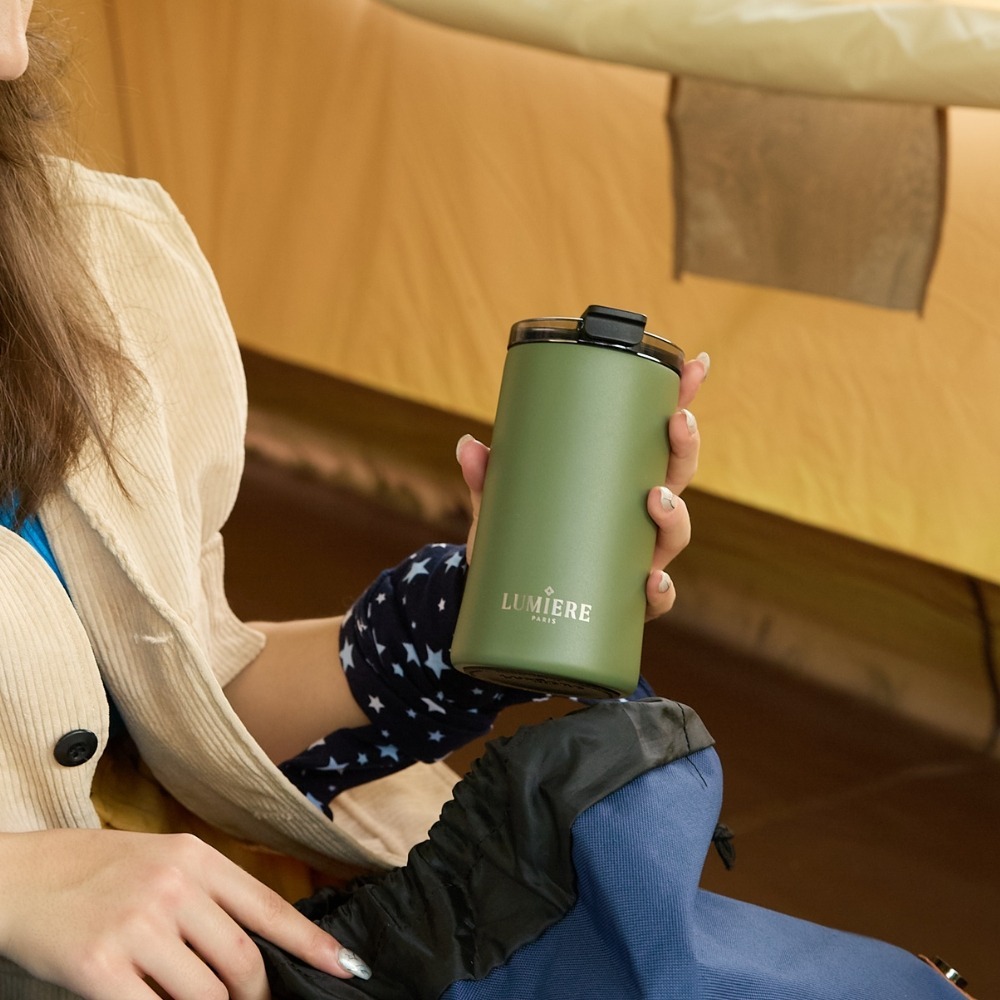 𝐋𝐔𝐌𝐈𝐄𝐑𝐄 法國 ｜Glamor系列 防摔防漏隨行保溫杯防漏隨行杯 - 蒼翠綠