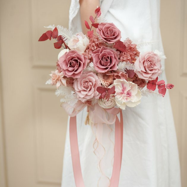 永生花捧花 乾燥花捧花01