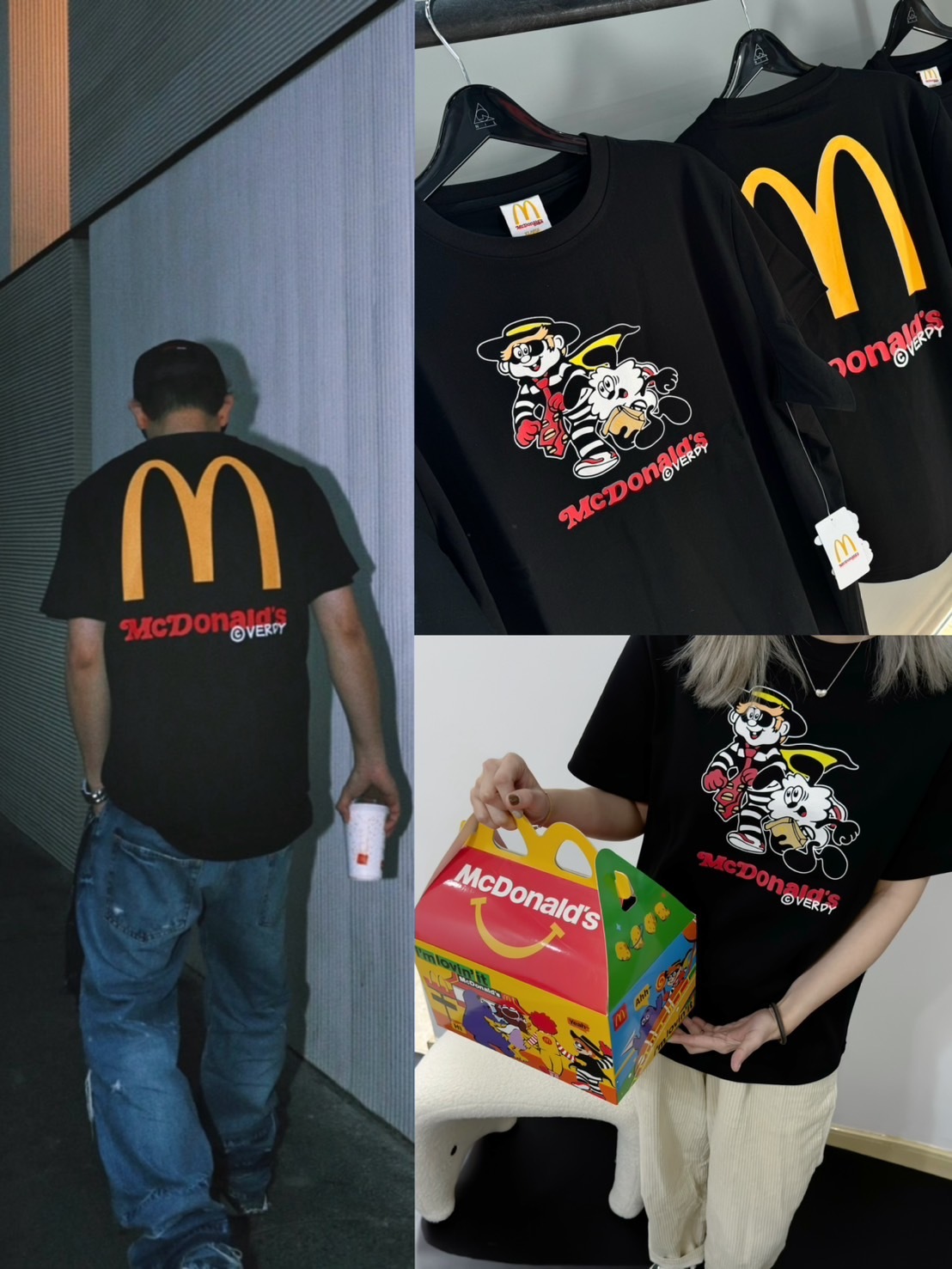 VERDY x 麥當勞 McDonald's 聯名 黑色 短T