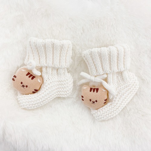 DOTFRIENDS迷你玩偶系列-新生兒純棉織襪(Hand made)