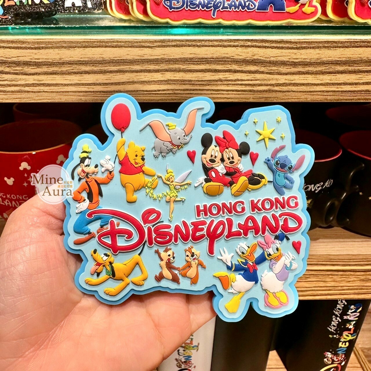 樂園限定 米奇 Mickey 好友集合 圖案 藍底 造型 磁鐵 -香港迪士尼樂園