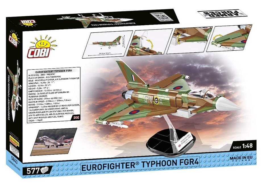 Cobi : Armed Forces 5843 Eurofighter Typhoon FGR4 (577pcs)