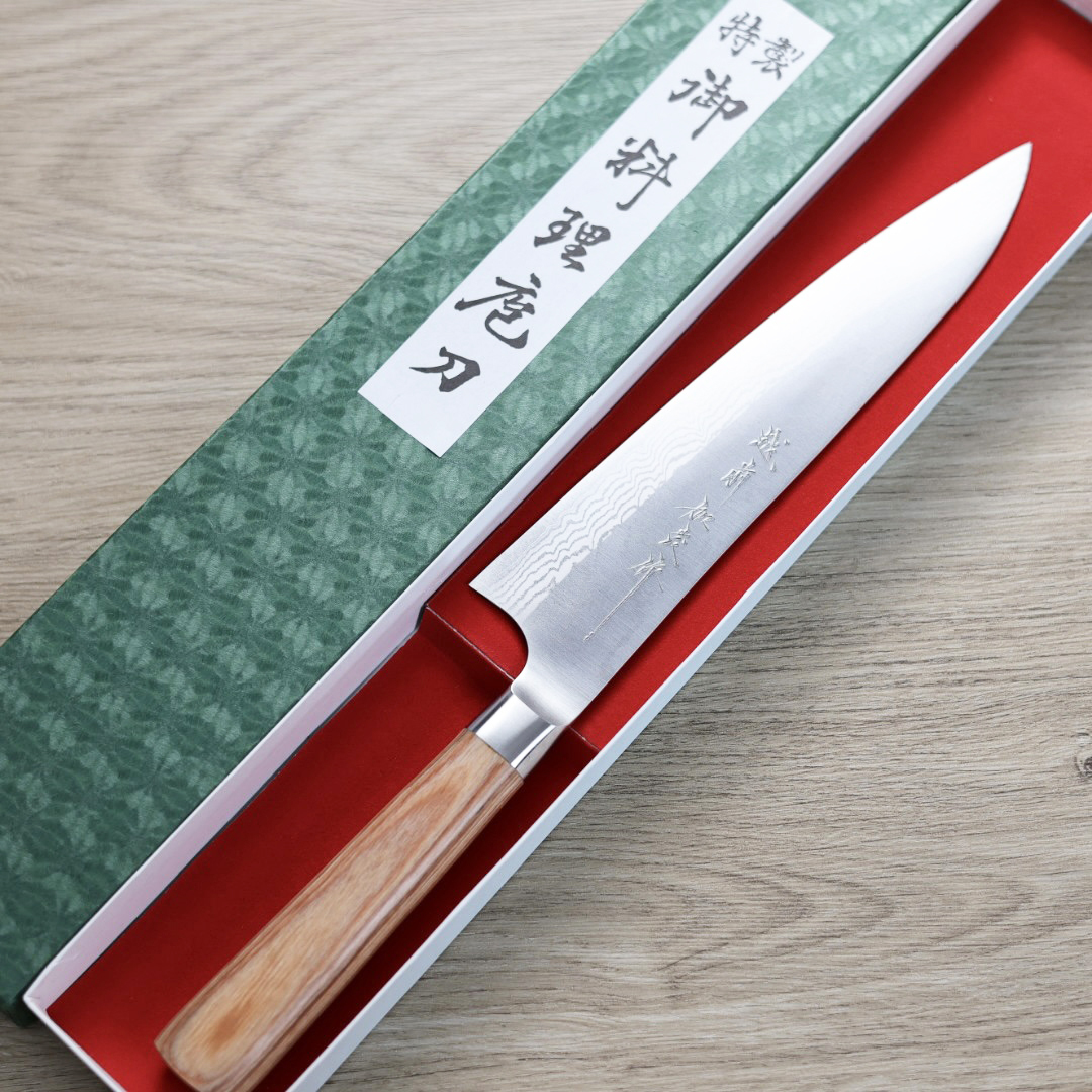 加茂勝康 牛刀 210mm VG10鋼 大馬士革