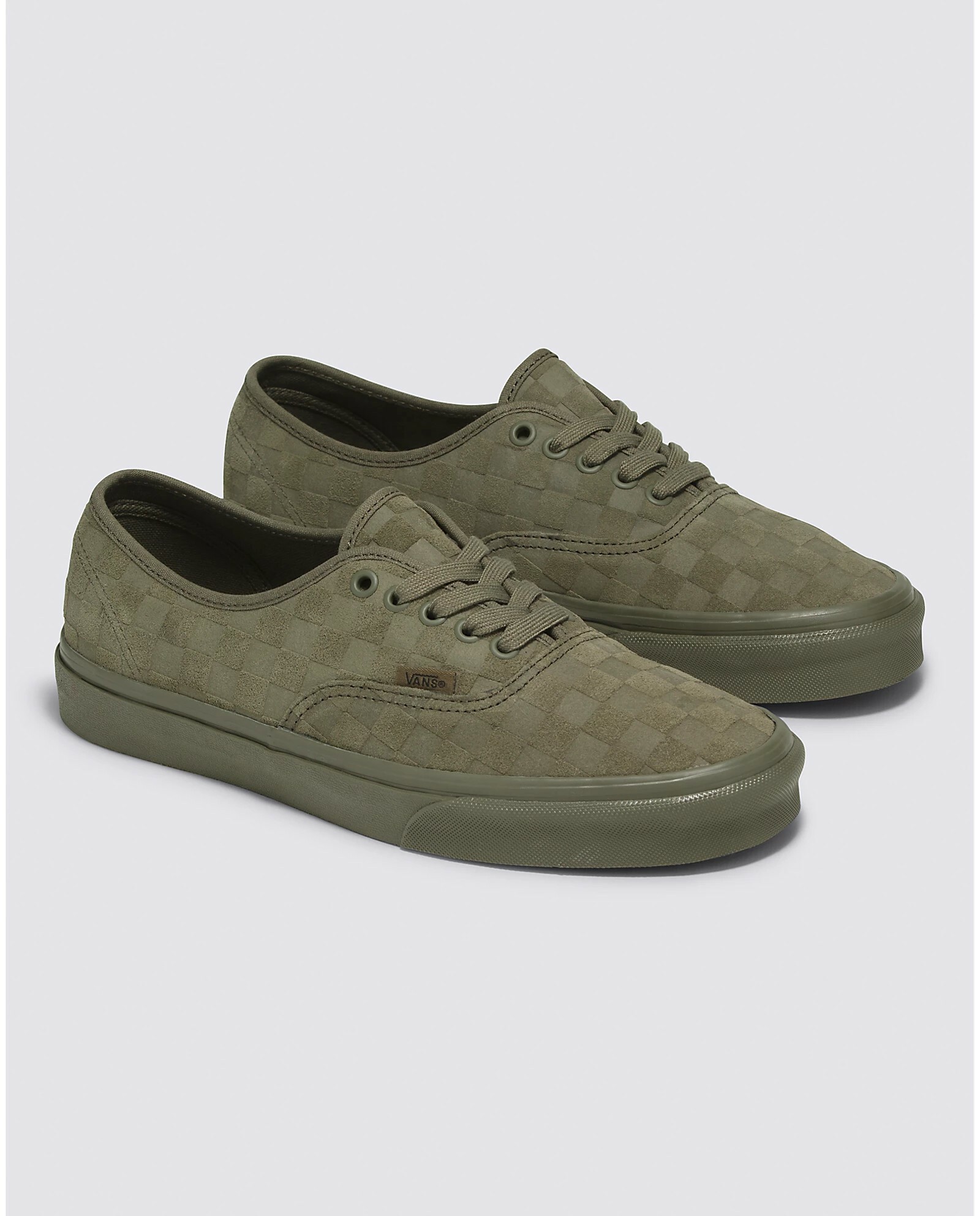 Vans Authentic MONO CHECKERBOARD OLIVE - 23FW