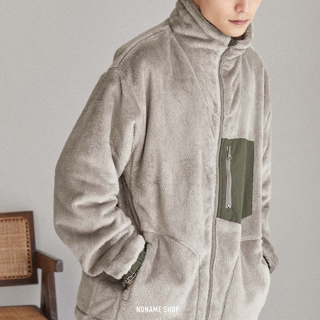 MONO-MART 刷毛 拉鍊 口袋 外套 (男款)