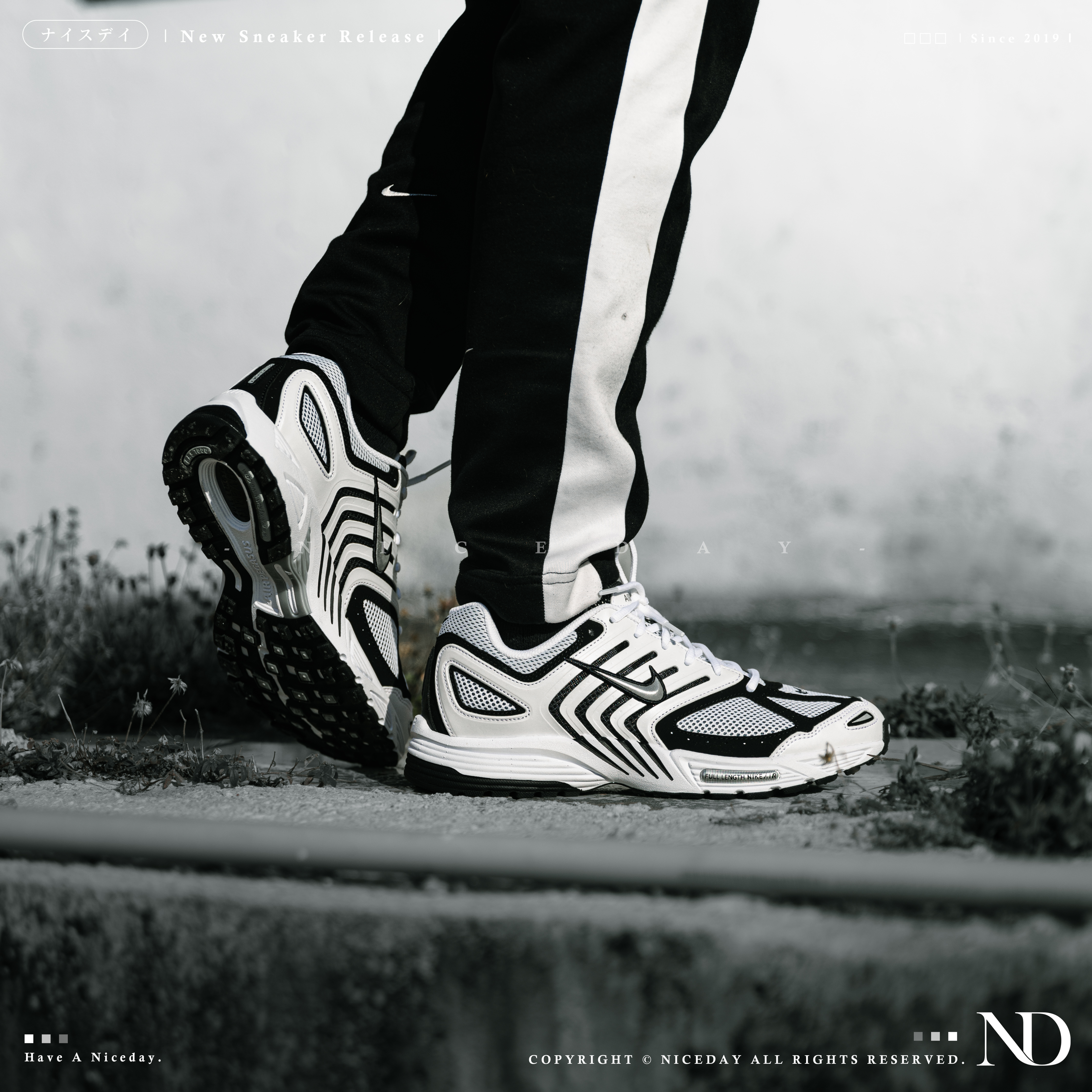 NICEDAY 現貨 Nike Air Pegasus 2K5 White Black 飛馬 白黑 復古 慢跑鞋 男 FJ1909-100