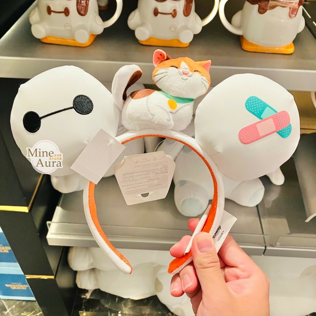 杯麵 Baymax 貓咪 米奇耳朵 絨毛 造型 髮圈 髮箍 大英雄天團 Big Hero 6 -香港迪士尼樂園