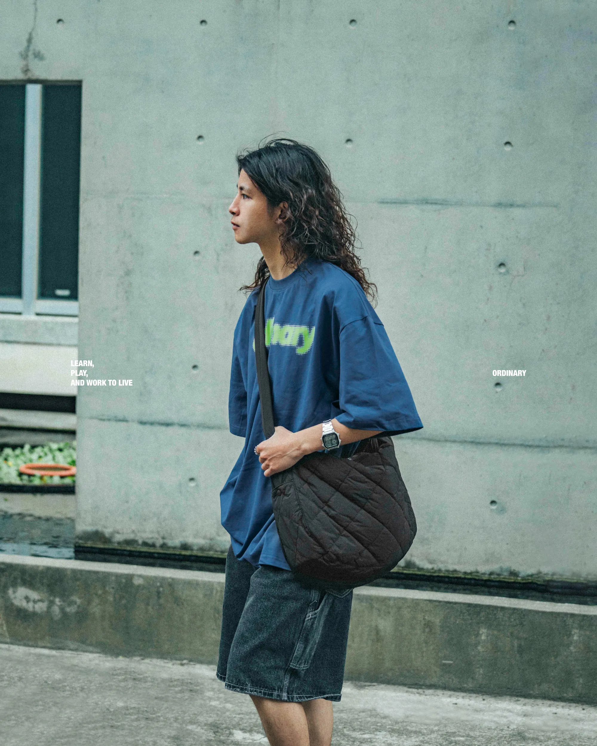 ORDINARY 菱格紋通勤垮包