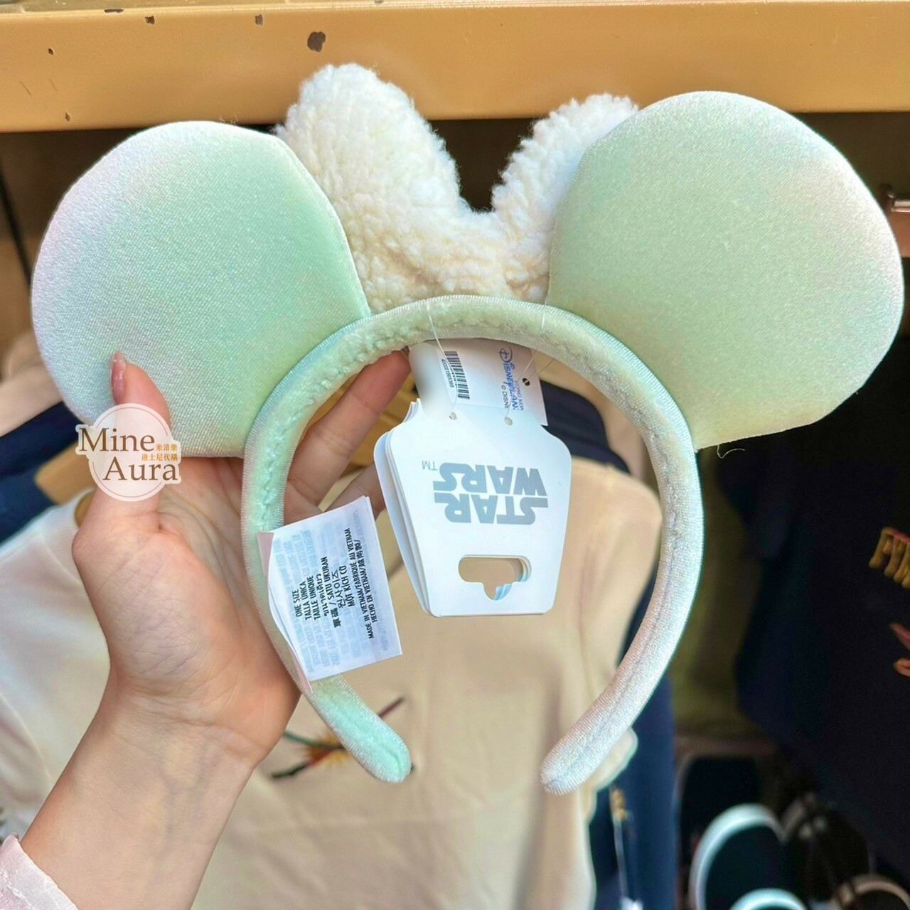 尤達 Yoda 米妮 Minnie QQ毛蝴蝶結造型 髮圈 髮箍 星際大戰 Star Wars -香港迪士尼樂園