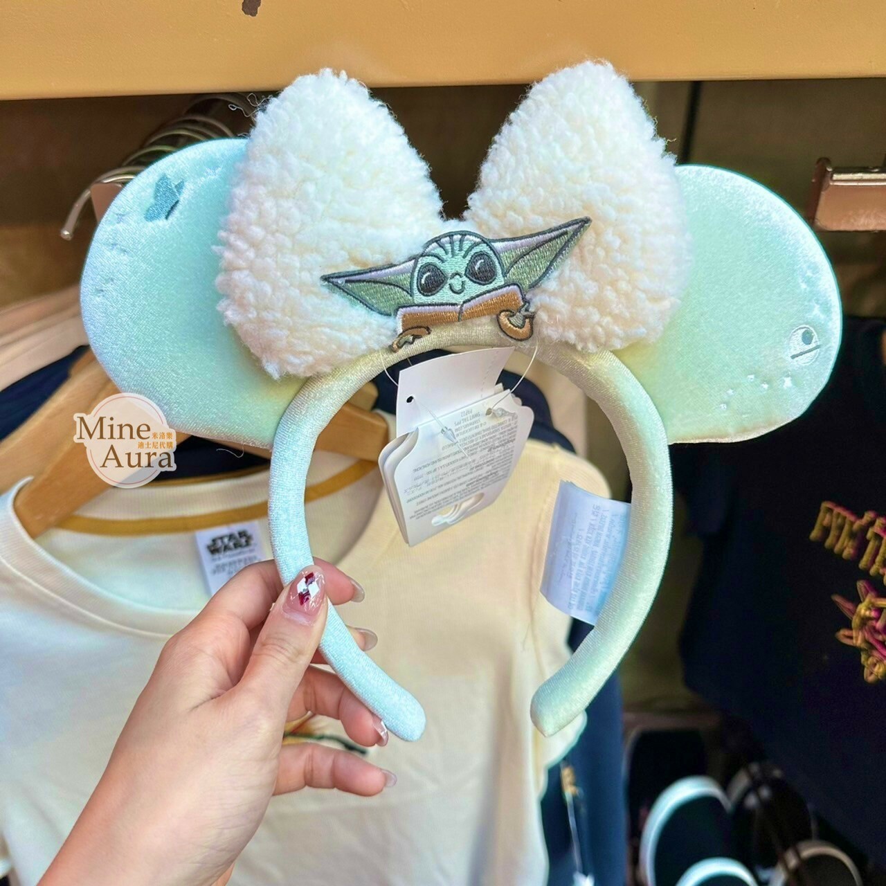 尤達 Yoda 米妮 Minnie QQ毛蝴蝶結造型 髮圈 髮箍 星際大戰 Star Wars -香港迪士尼樂園