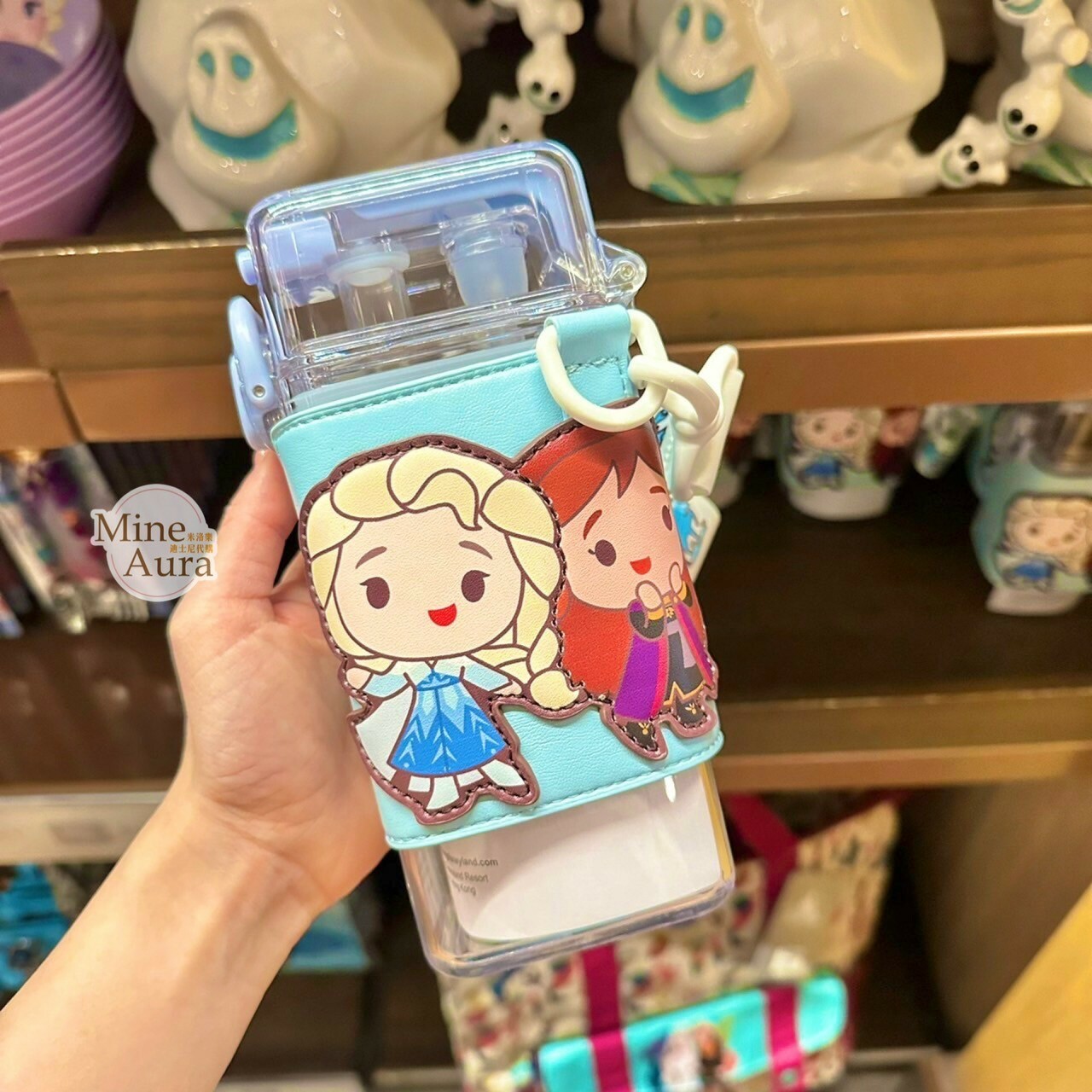 艾莎 Elsa 安娜Anna 造型杯套 可背式 水壺 冰雪奇緣 Frozen -香港迪士尼樂園