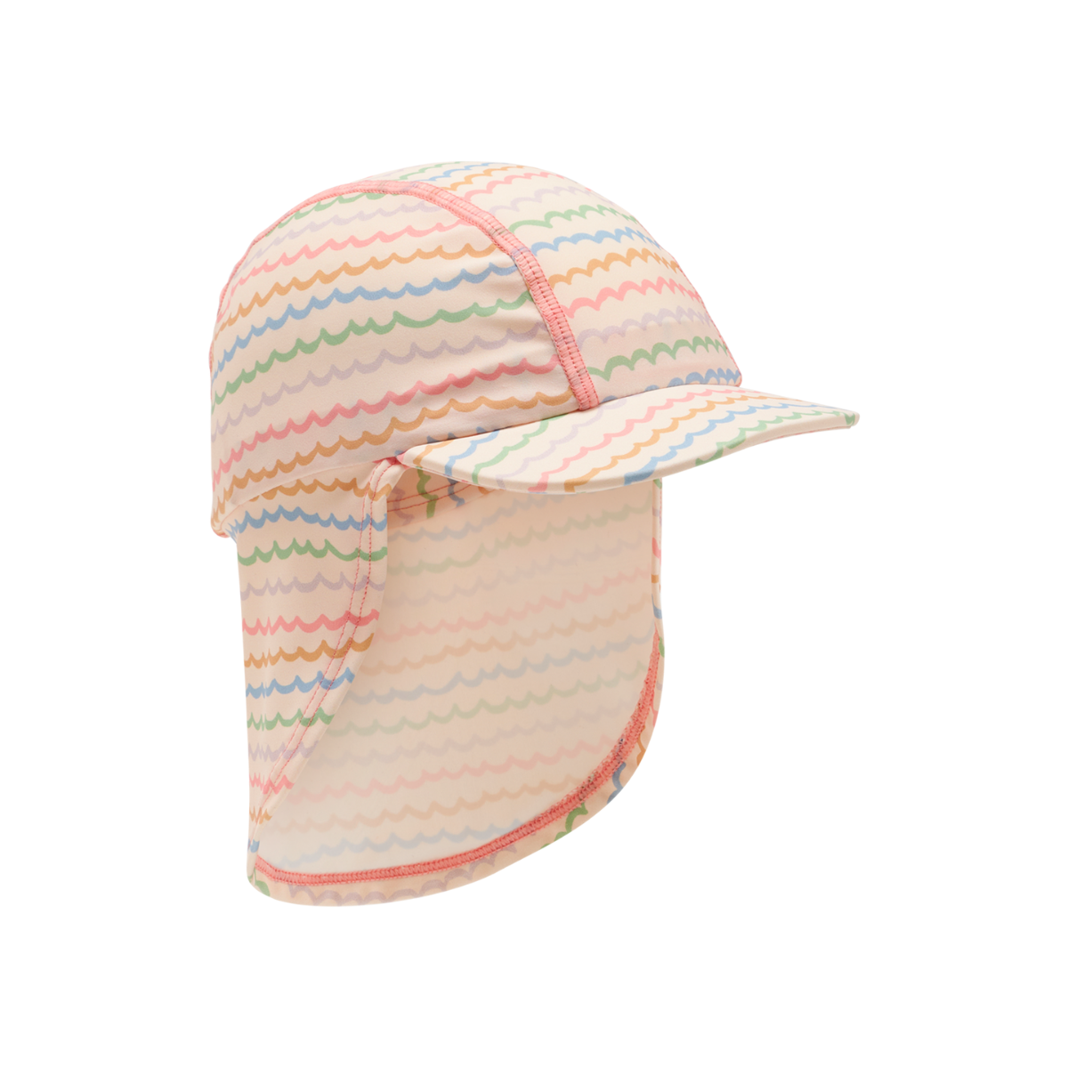 〖 Hust & Claire 〗粉彩條紋防曬泳帽