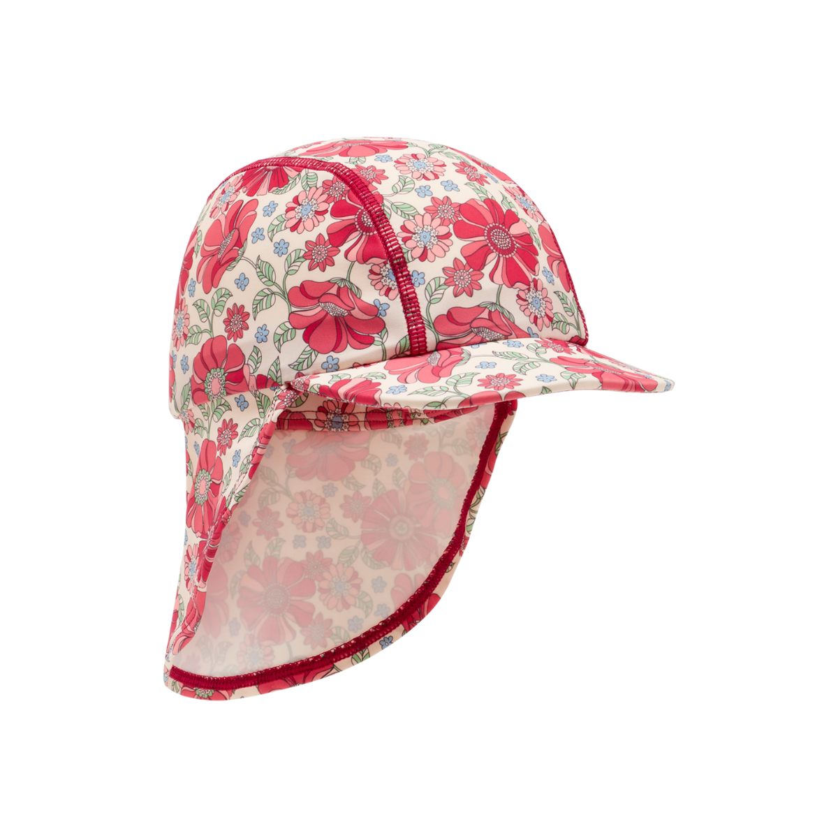 〖 Hust & Claire 〗桃紅花朵防曬泳帽