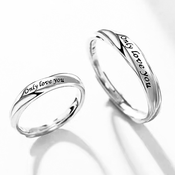 only love you 情侶戒指💍免費刻字