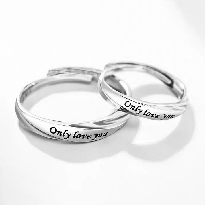 only love you 情侶戒指💍免費刻字