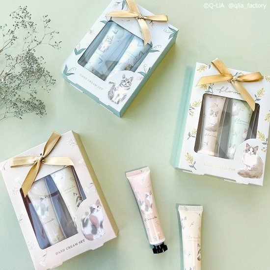 日本貓&花圖案護手霜套裝