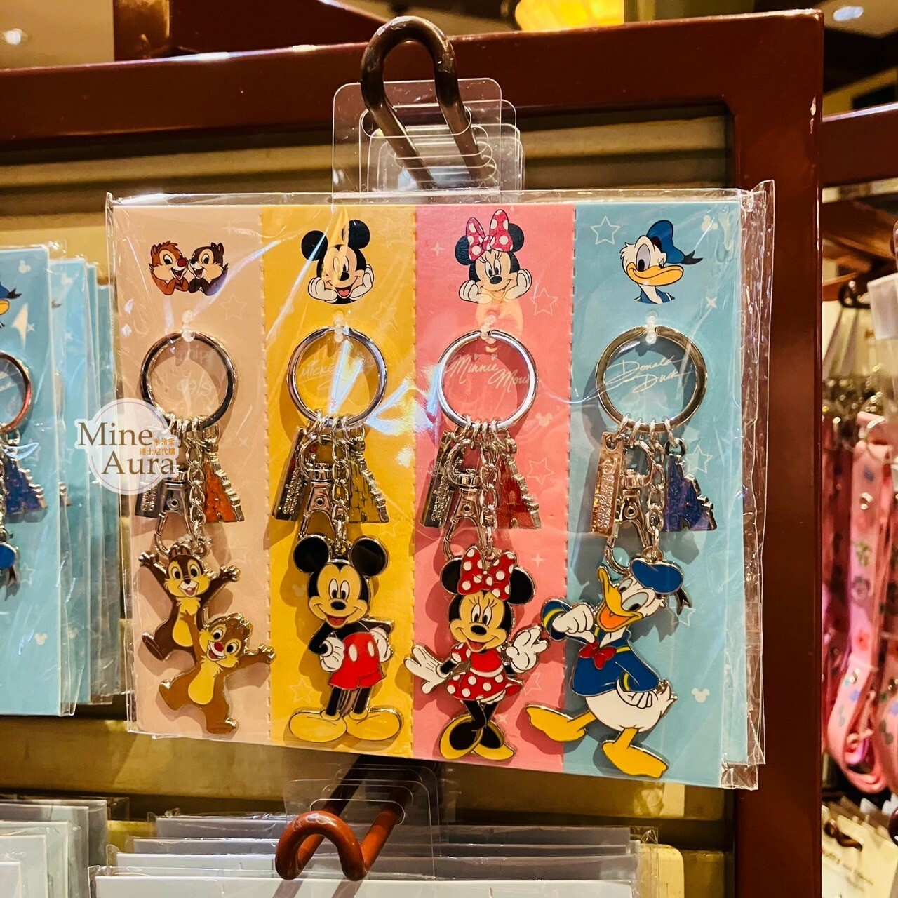 米奇 Mickey 好友集合 金屬 造型 鑰匙圈 吊飾 4入組 -香港迪士尼樂園