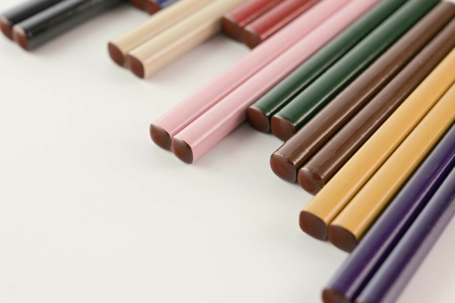 彩色 天然木筷子 日本製