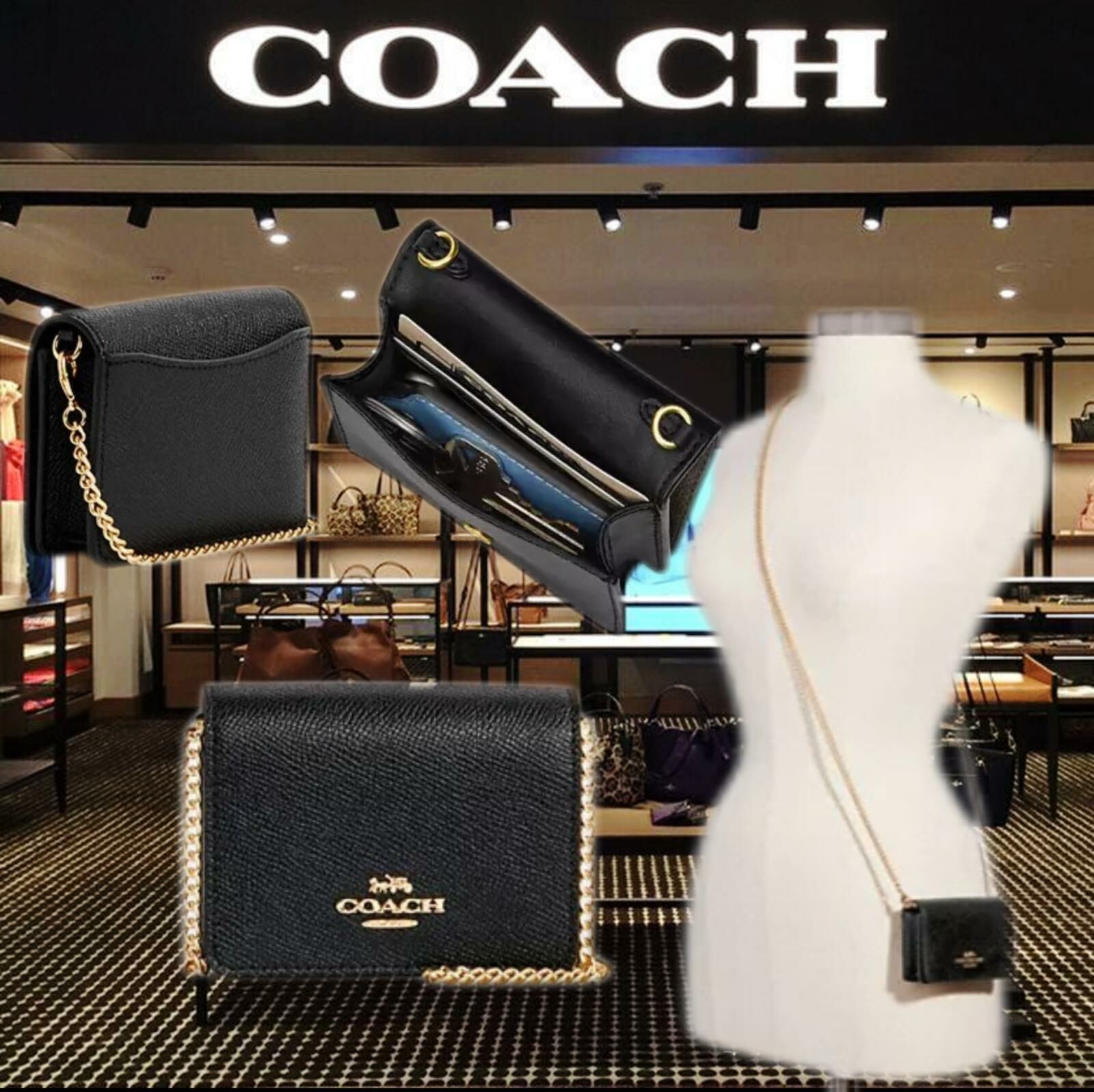 【預購】Coach F021661 鍊條錢包