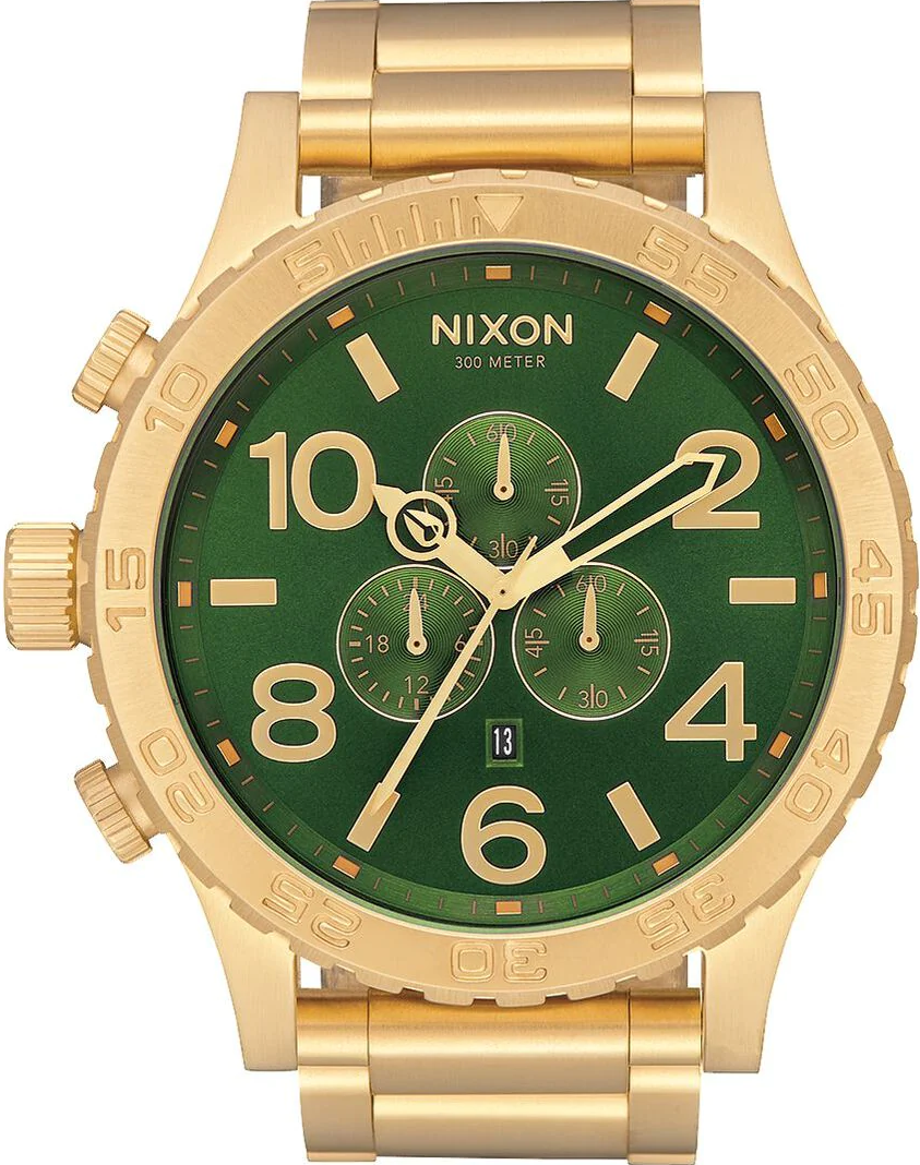 萬年鐘錶 - NIXON 尼克森 THE 51-30 全金綠面大錶徑男錶  CHRONO 計時碼表系列 300M防水  A083-3416 錶徑51MM