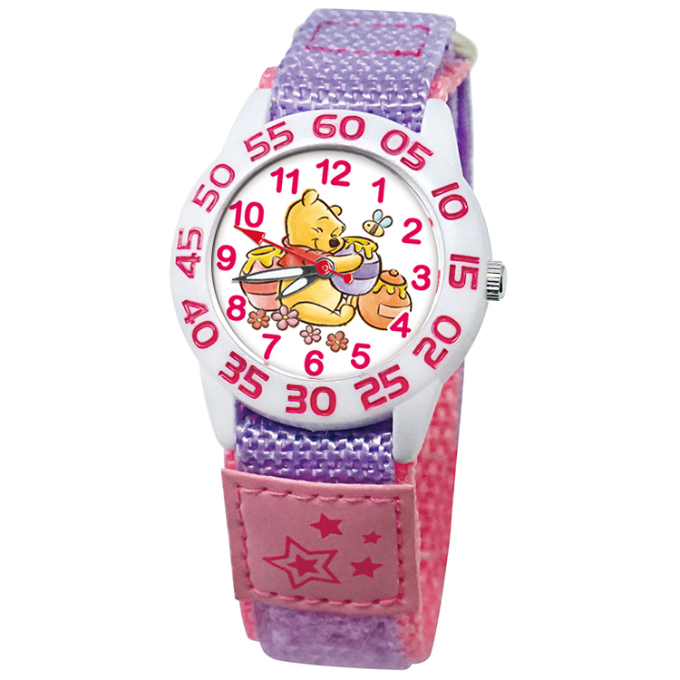 【迪士尼】可愛蜂蜜維尼休閒織帶手錶 (11)