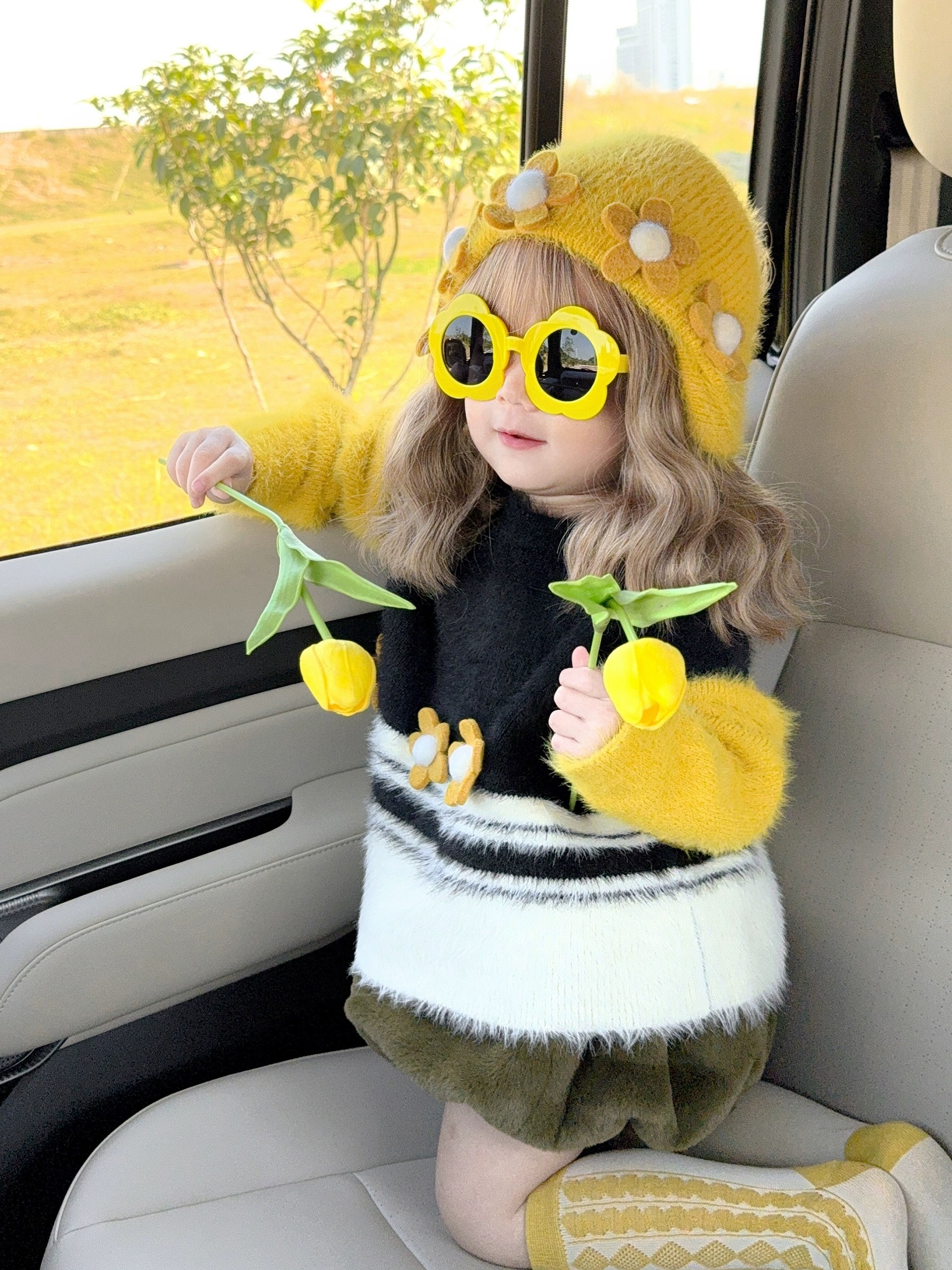 Bee 嗡嗡嗡水貂絨親子裝