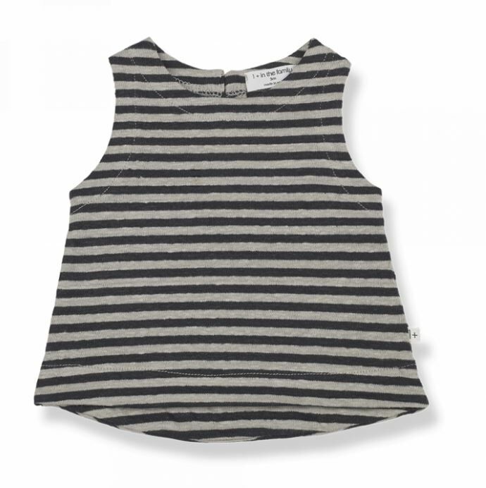 1+ in the family 條紋無袖背心 JANNA anthracite-beige
