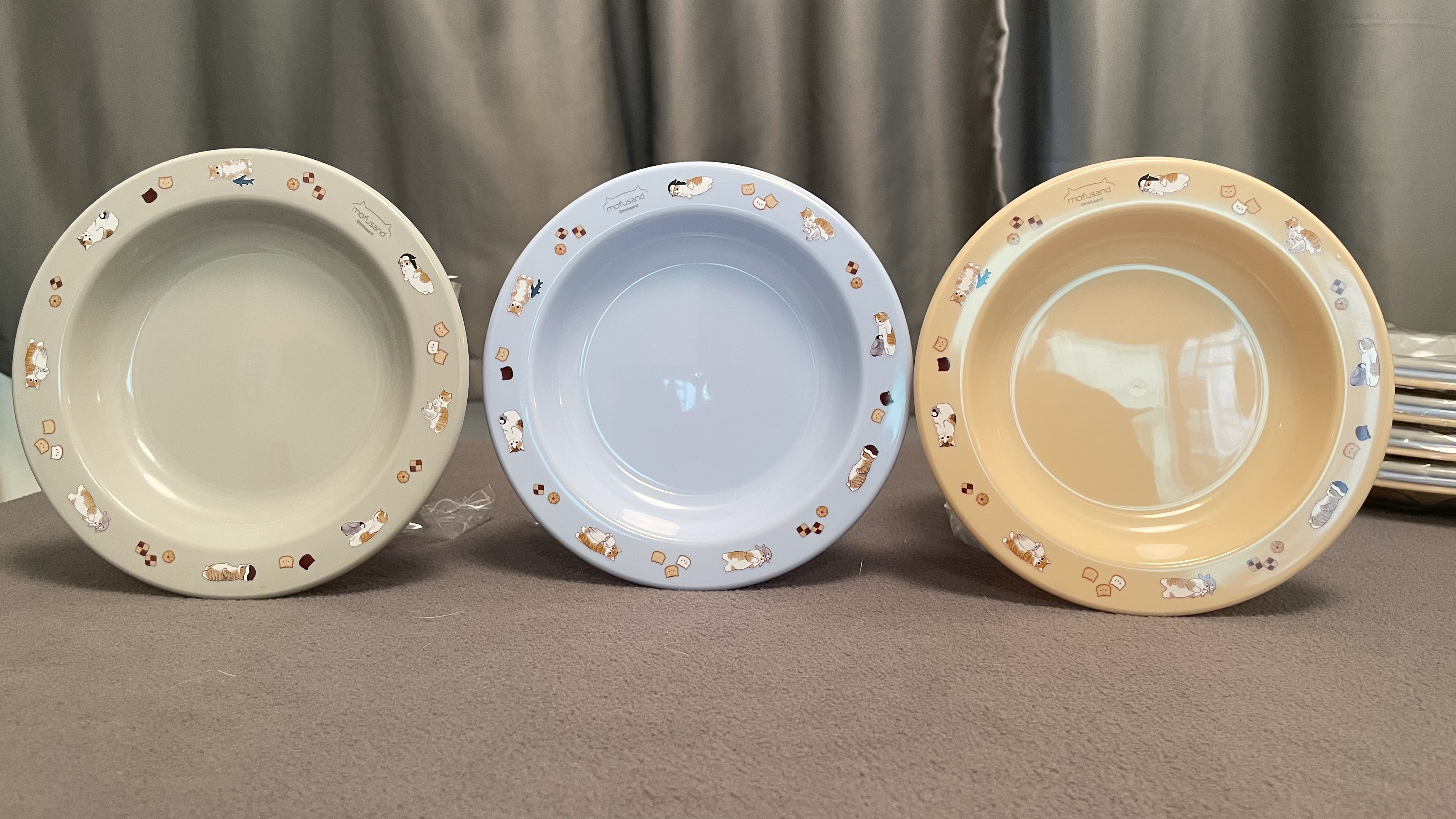 日本進口Mofusand彩色小碟3件套（日本製造）