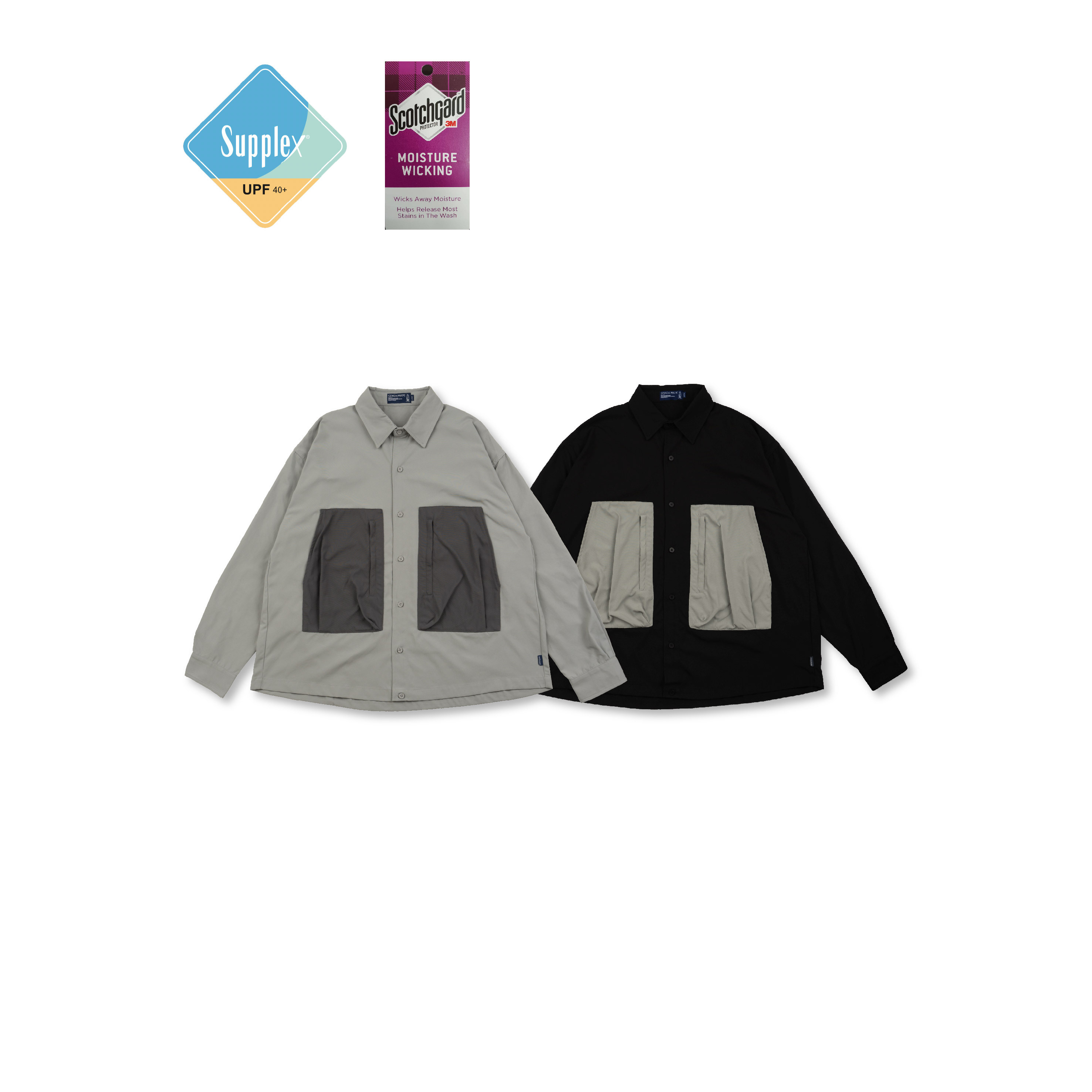 SIMON MADE TL-2318 【S+】 雙專利 SCOTCHGARD/SUPPLEX 吸溼 快乾 伐木口袋 長袖 襯衫