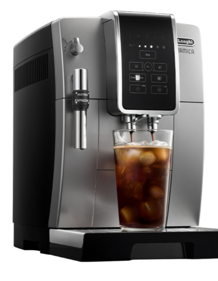 【Delonghi 迪朗奇】 DINAMICA ECAM 350.25.SB 全自動義式咖啡機 冰咖啡愛好首選 (銀配黑)