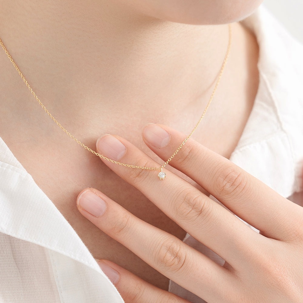 【me.luxe】SV六爪鋯石滑動銀鍊