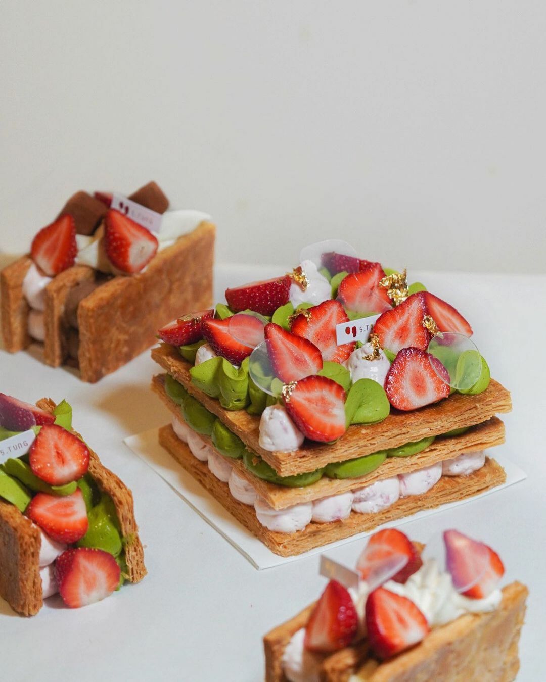 抹茶草莓千層酥