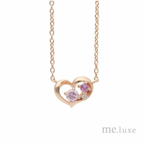 【me.luxe】K10心願粉紅鋯石鍊