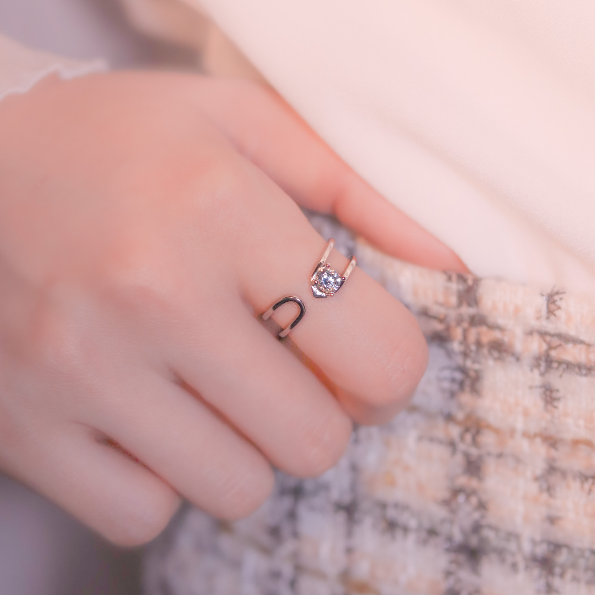 | 925純銀 | 閃爍雙層戒指 | RI0628 |