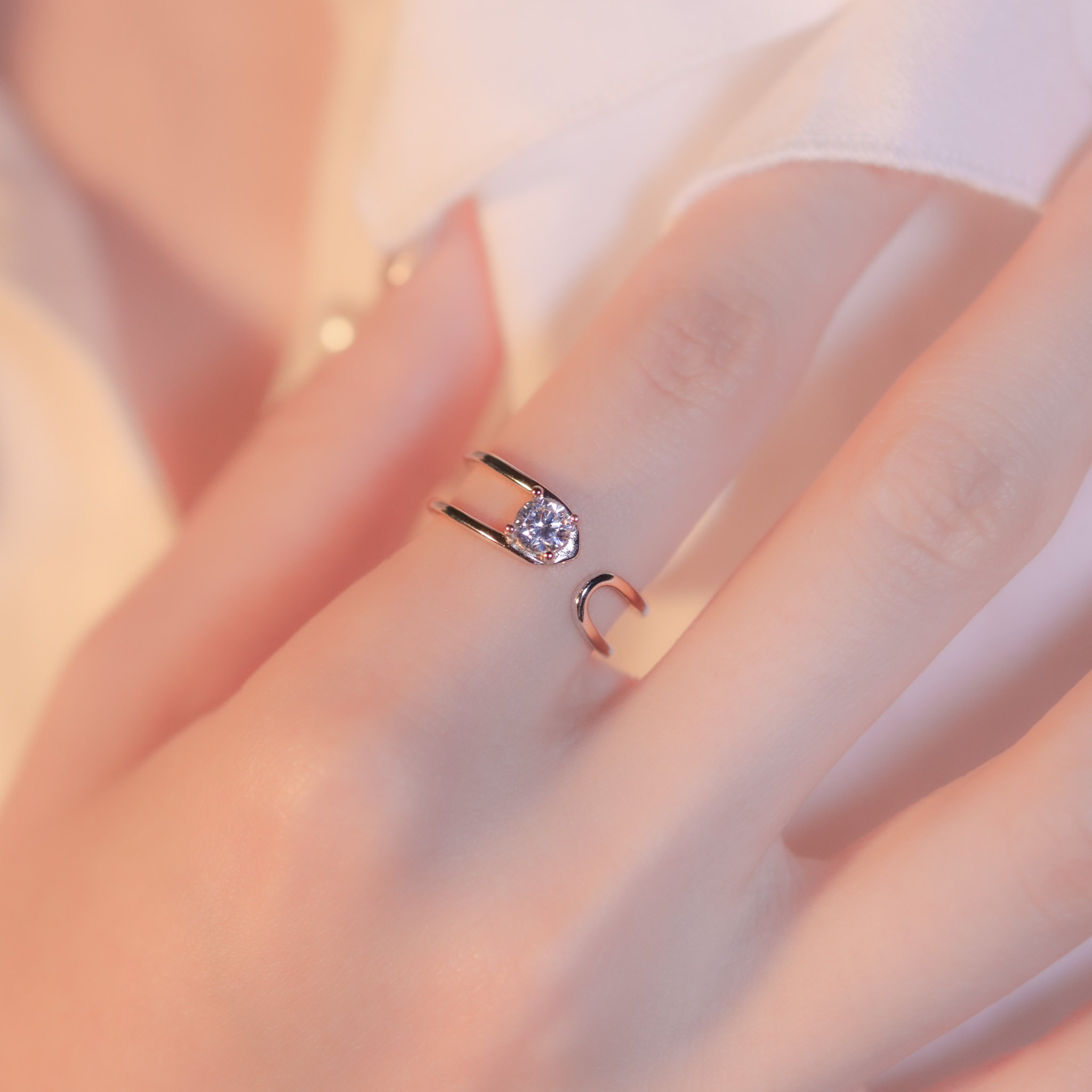 | 925純銀 | 閃爍雙層戒指 | RI0628 |