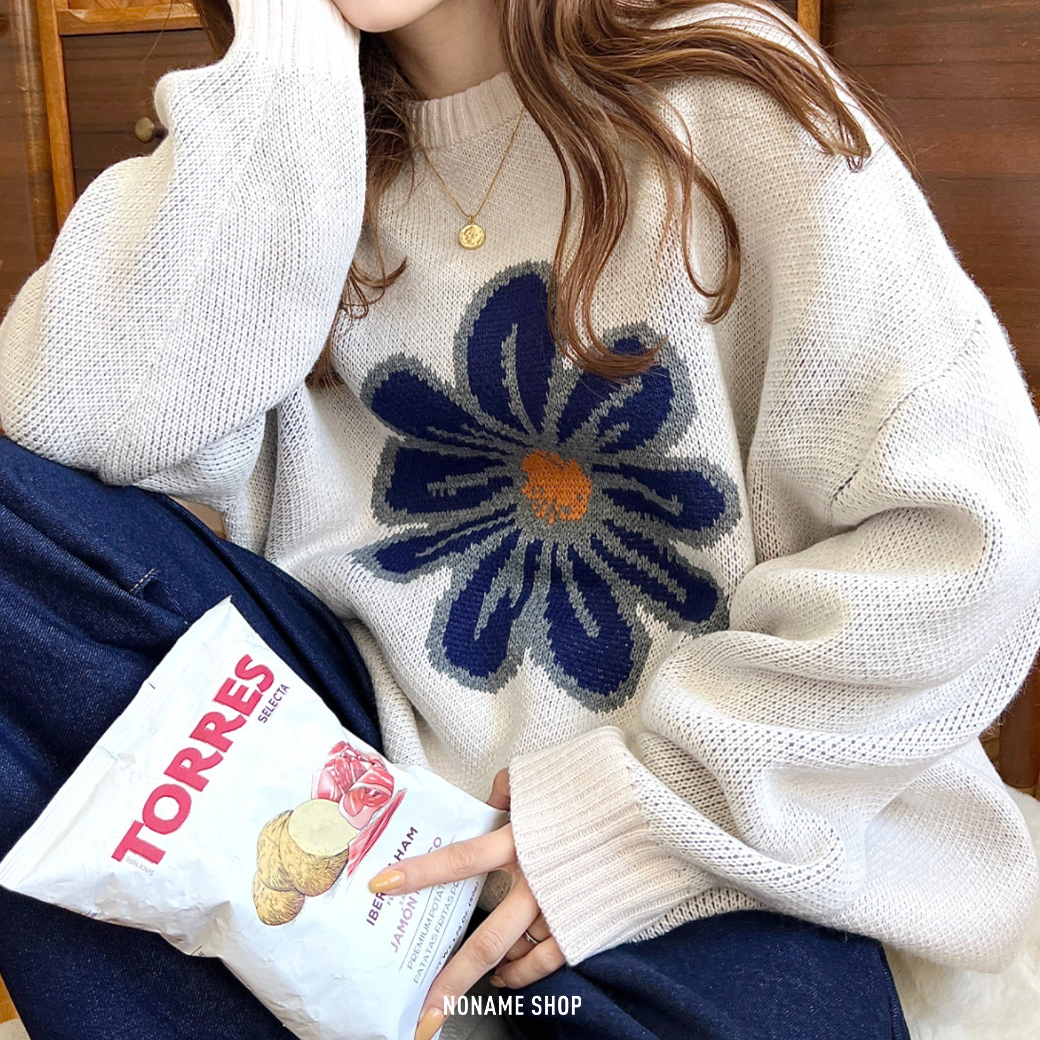 日系品牌 MOMENT+ 針織 花朵 三色 (女款)