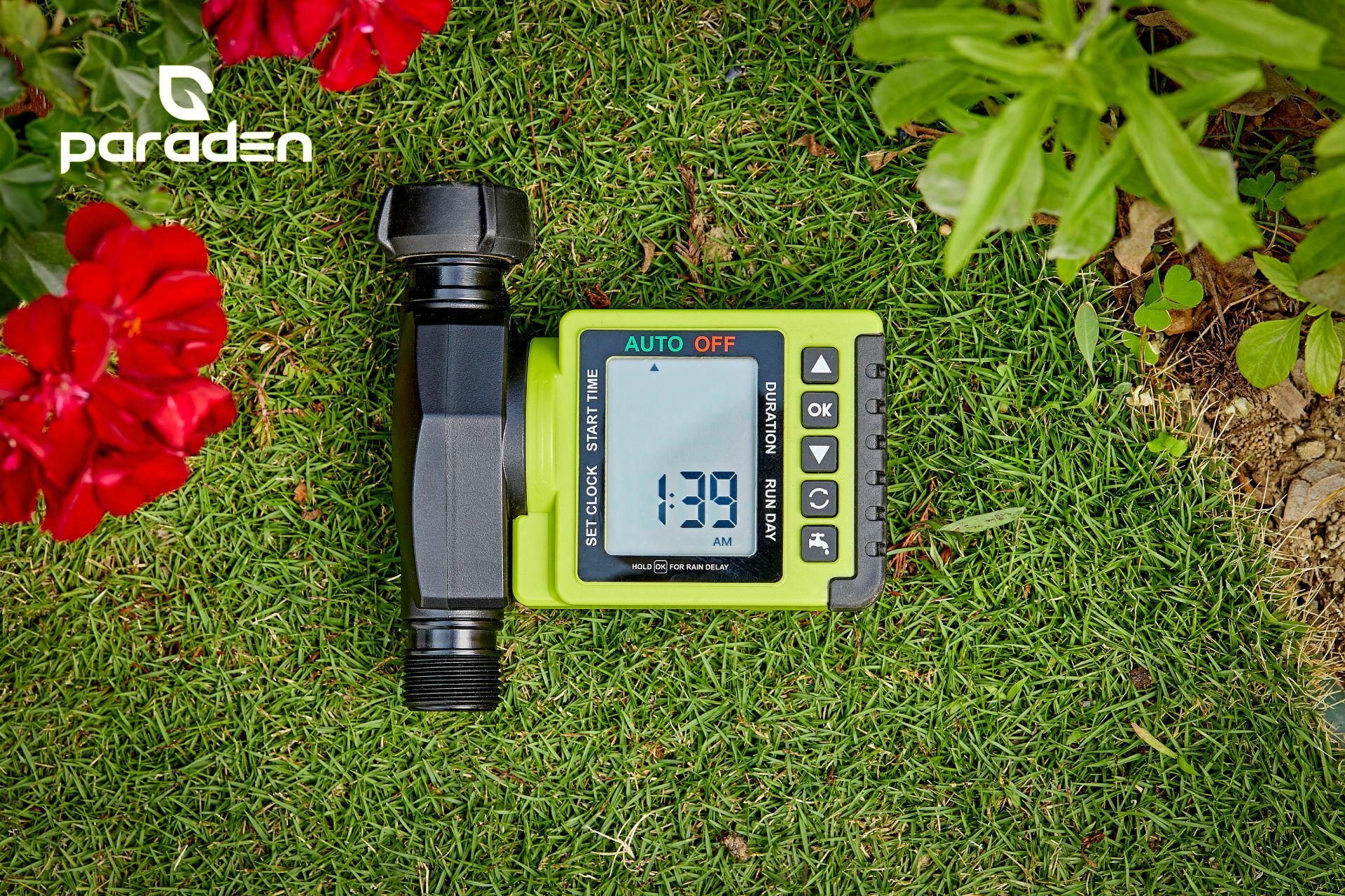 Paraden professional watering timer with rotatable screen