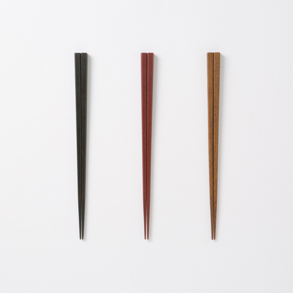 中川政七-拭漆筷 / 四角 / 朱紅 / 粗