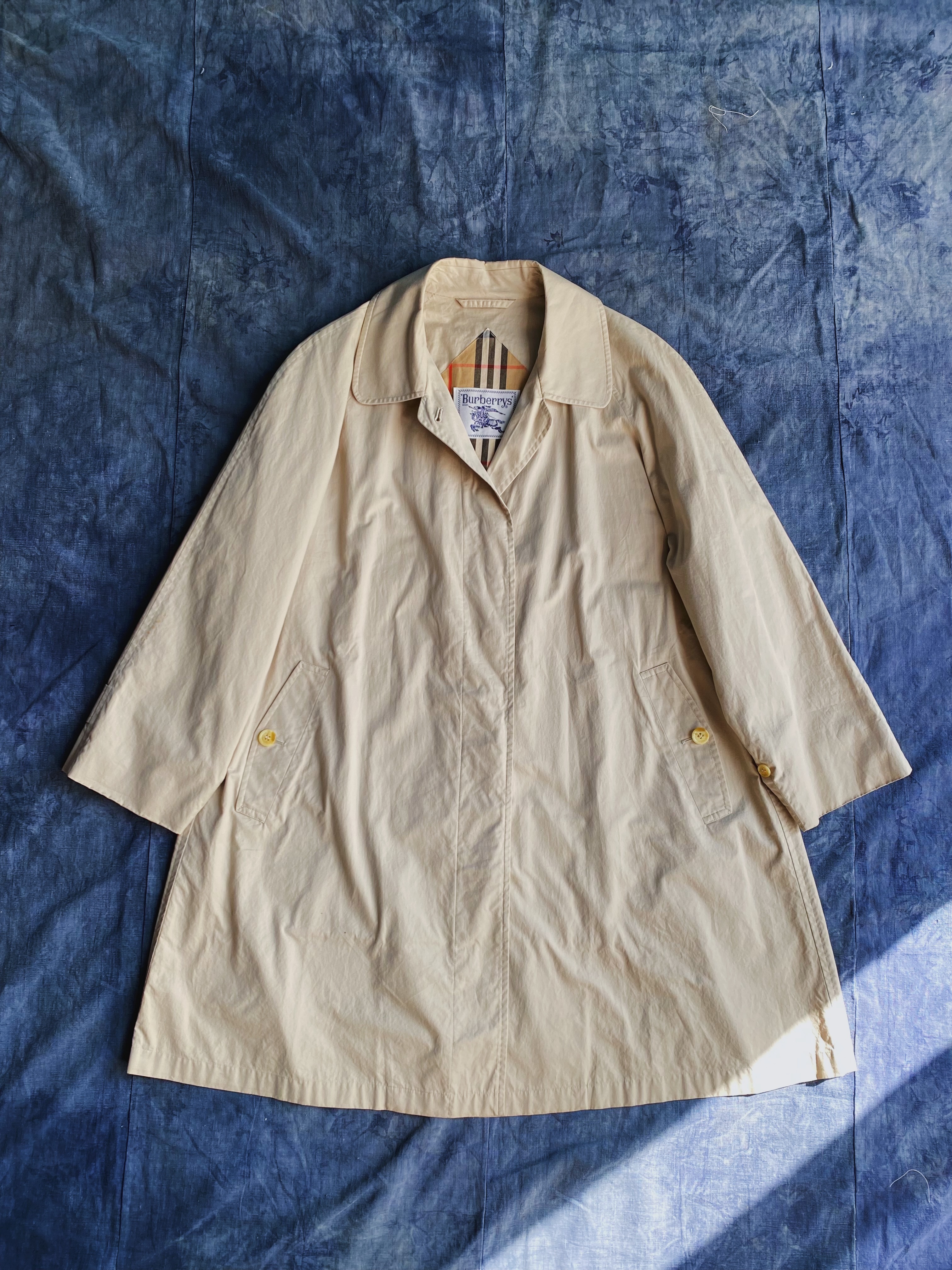 Burberry trench coat/overcoat古著風衣/單排釦大衣-卡其色