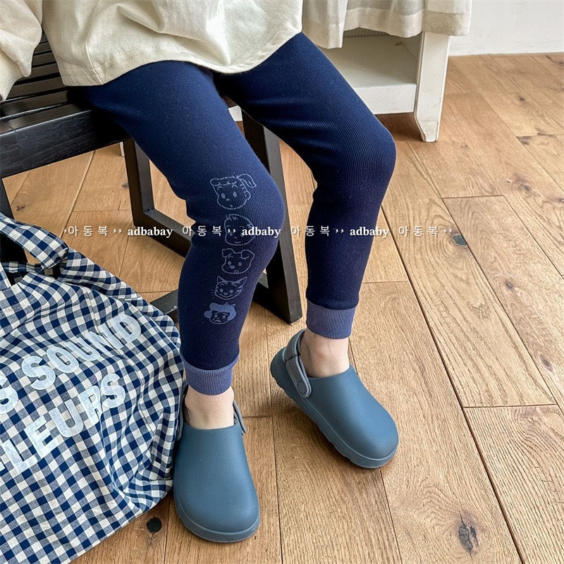 三色塗鴉感內搭褲