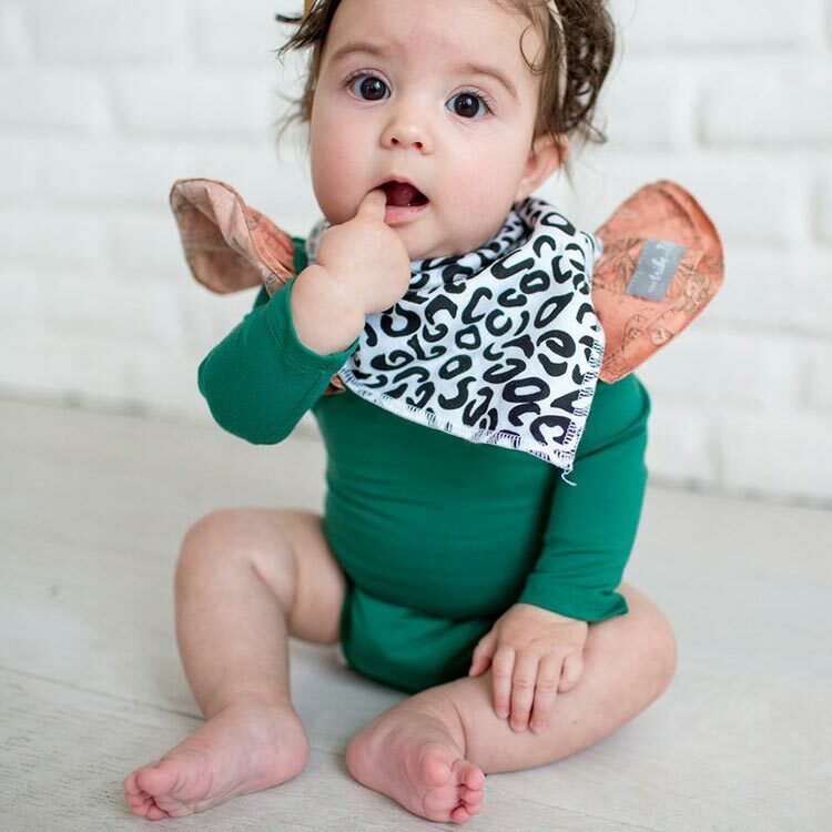 美國Copper Pearl時尚吸水圍兜四件組-野性動物