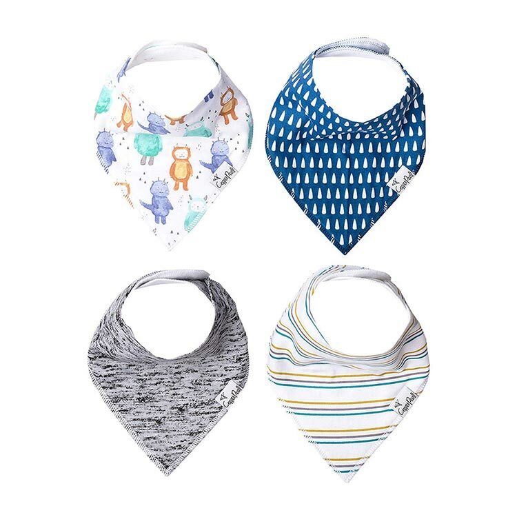 美國Copper Pearl時尚吸水圍兜四件組-奇幻萌怪