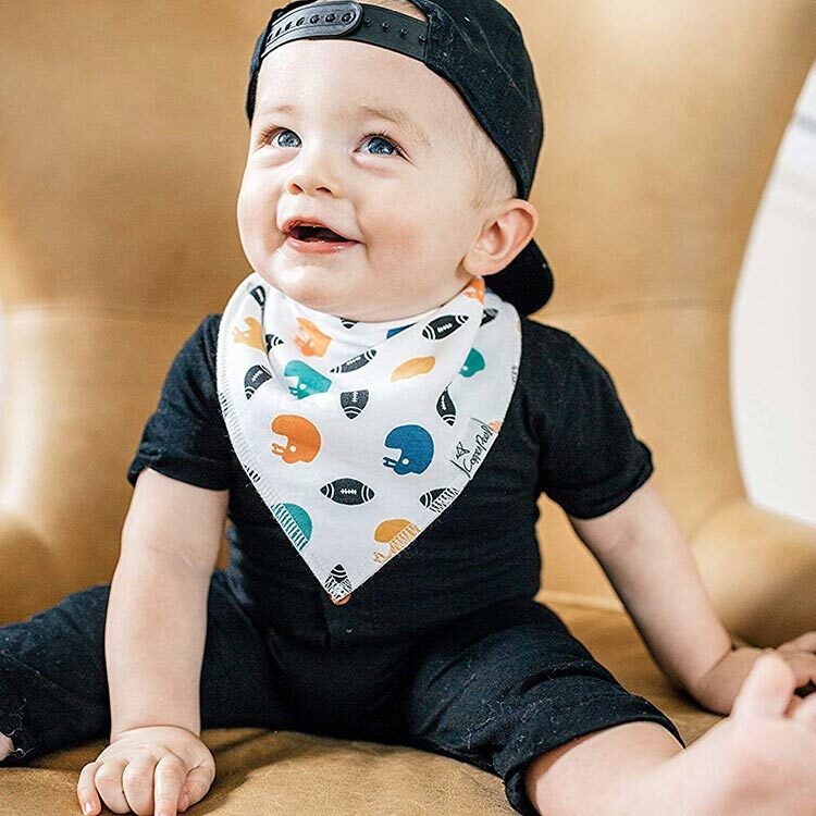 美國Copper Pearl時尚吸水圍兜四件組-足球小將