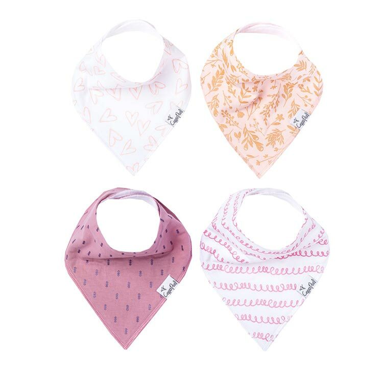 美國Copper Pearl時尚吸水圍兜四件組-甜蜜蘿拉