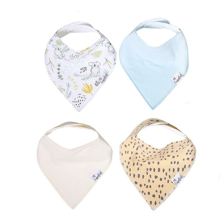 美國Copper Pearl時尚吸水圍兜四件組-抱抱無尾熊