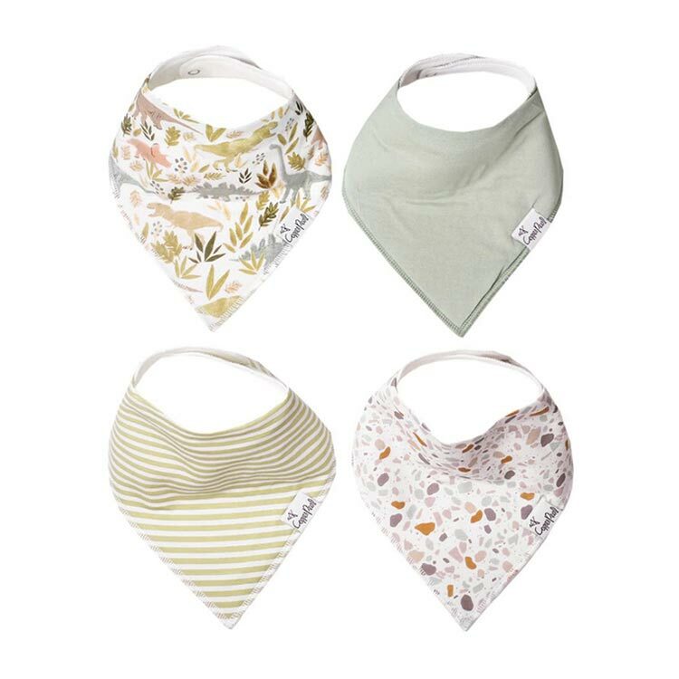 美國Copper Pearl時尚吸水圍兜四件組-恐龍紀元