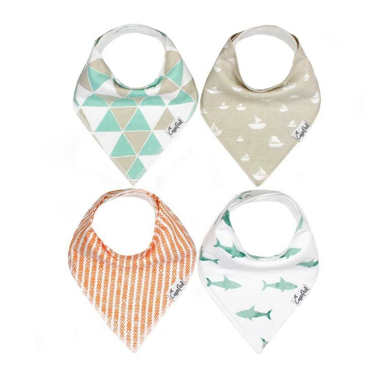 美國Copper Pearl時尚吸水圍兜四件組-海洋巡航